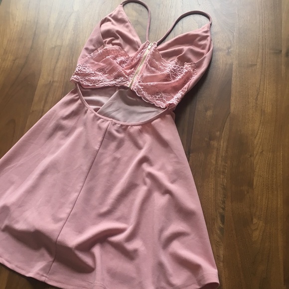Dry Goods Blush Lace-Back Dress - Picture 3 of 5